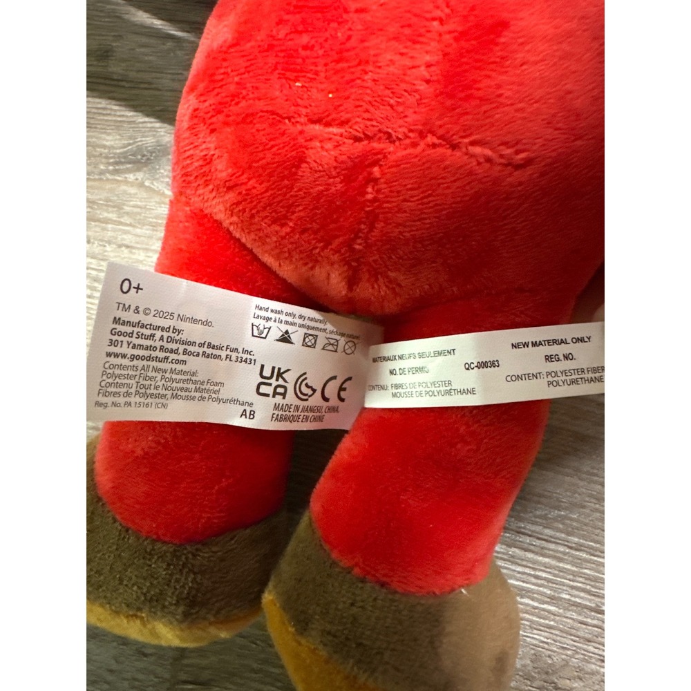 Nintendo Super Mario Fire Mario Plush 10 Inch Stuffed Toy Good Stuff 2025 NWT - Picture 5 of 5